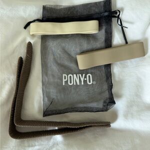 Pony Beige and Brown Hair Accessories Set